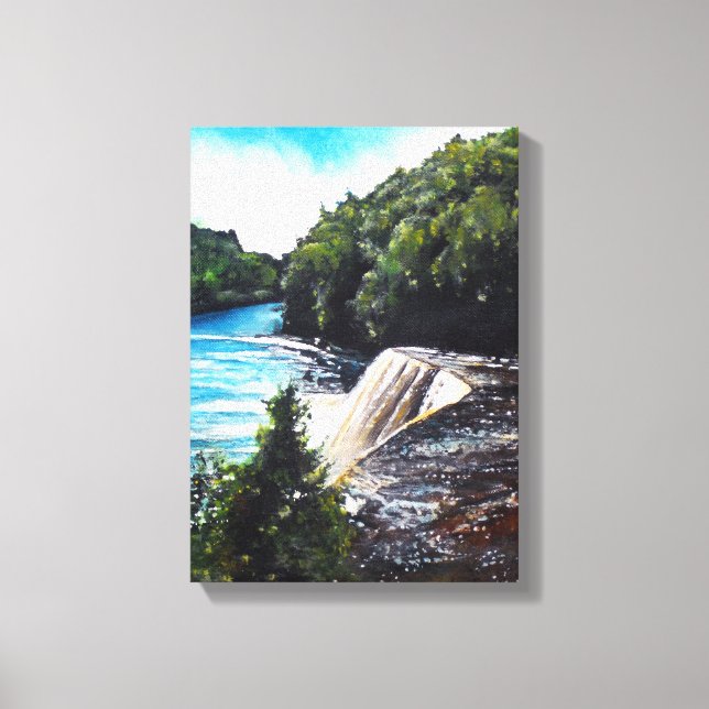 Waterfall Tahquamenon Falls, Michigan Canvas Print (Front)