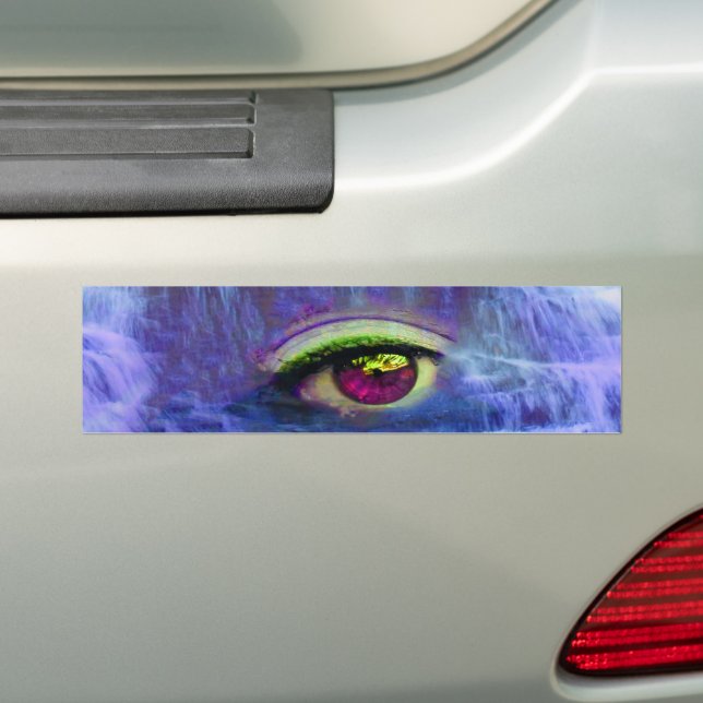 Waterfall Tears Bumper Sticker (On Car)