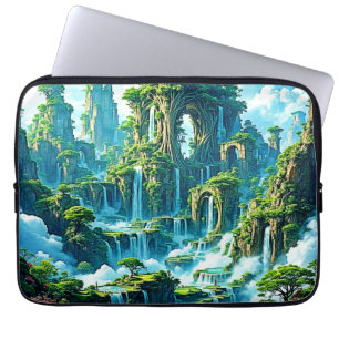 Waterfall Tree Kingdom Dream Laptop Sleeve