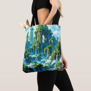 Waterfall Tree Kingdom Dream Tote Bag