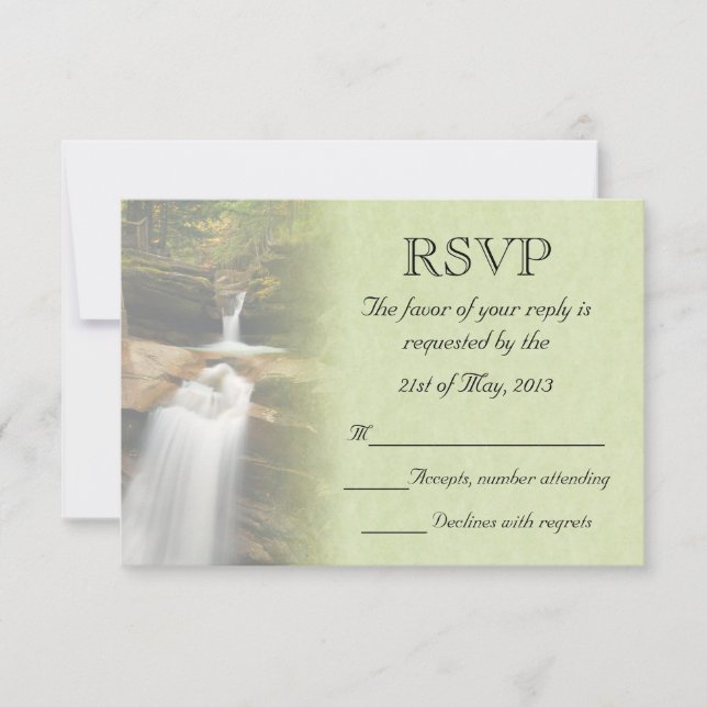 Waterfall Wedding RSVP (Front)