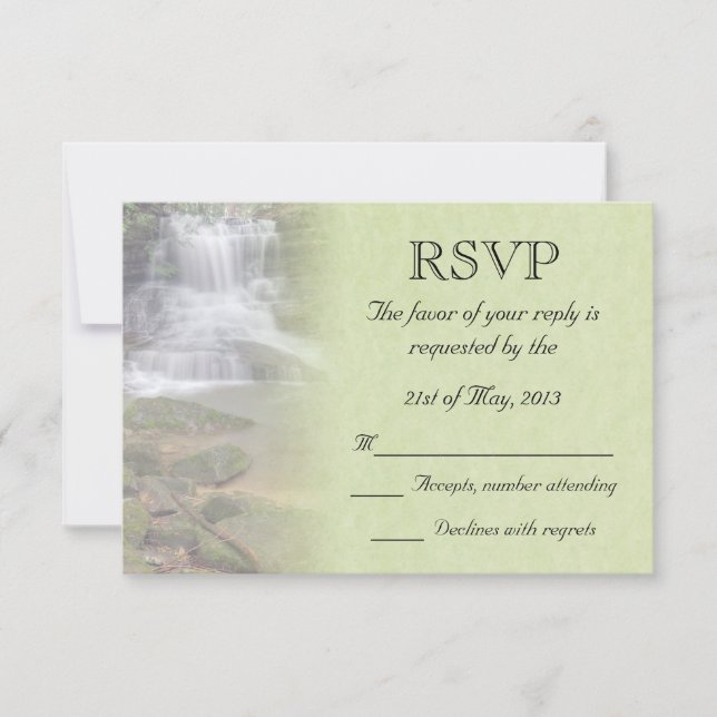 Waterfall Wedding RSVP (Front)