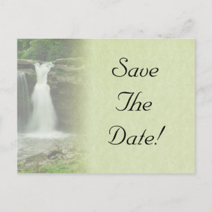 Waterfall Wedding Save The Date Postcard