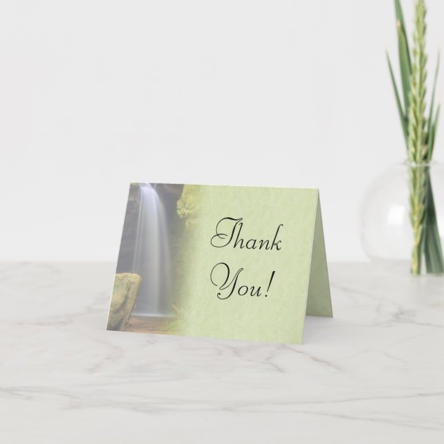 Waterfall Wedding Thank You Card (Front)