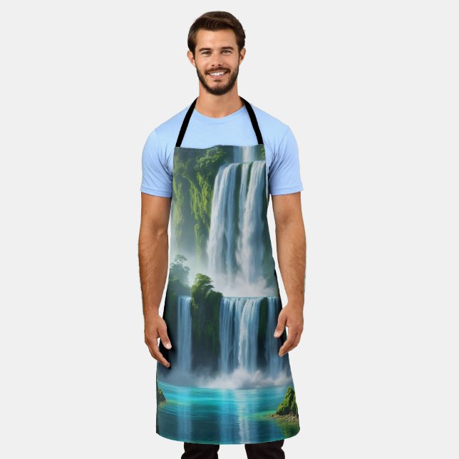 “Waterfall Whispers – Cook with Nature’s Mag Apron (Worn)