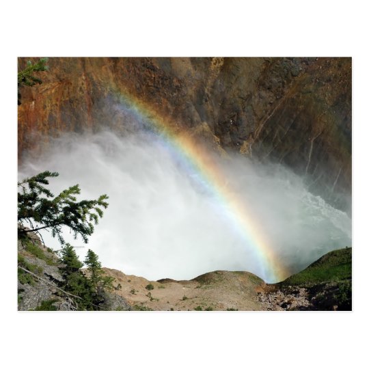 Waterfall with Rainbow Postcard