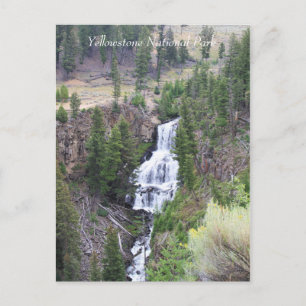 Waterfall, Yellowstone National Park, Postcard