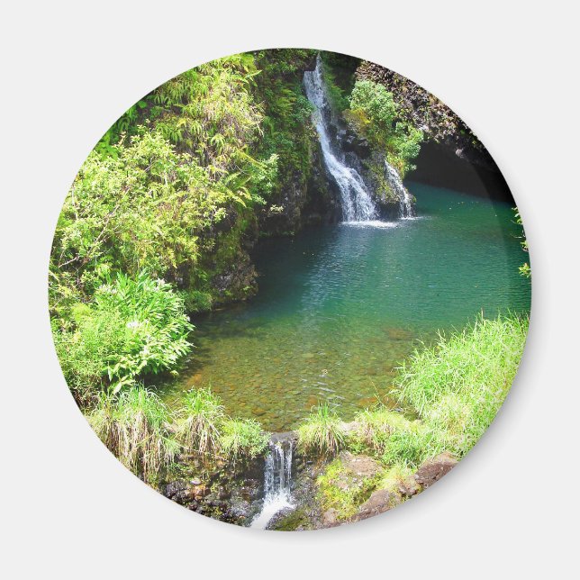 Waterfalls along the Road to Hana, Maui, Hawaii Magnet (Front)