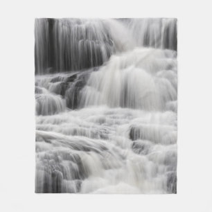 WATERFALLS AND BLACK AND GRAY WATERFALLS FLEECE BLANKET