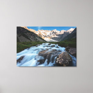 Waterfalls   Aviolo Lake, Italy Canvas Print