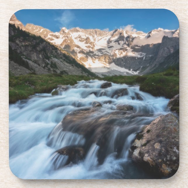 Waterfalls | Aviolo Lake, Italy Coaster (Front)