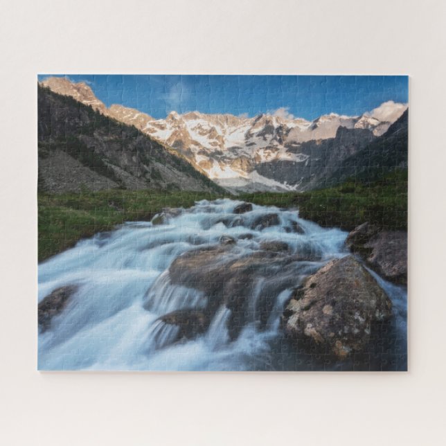 Waterfalls | Aviolo Lake, Italy Jigsaw Puzzle (Horizontal)