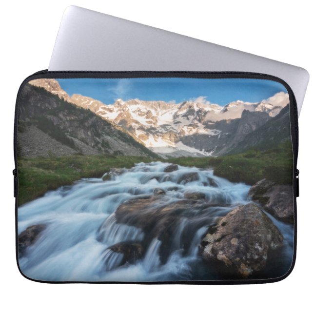 Waterfalls | Aviolo Lake, Italy Laptop Sleeve (Front)