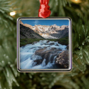 Waterfalls Aviolo Lake, Italy Metal Tree Decoration