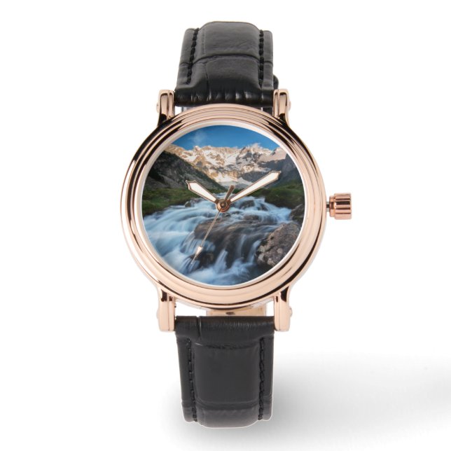 Waterfalls | Aviolo Lake, Italy Watch (Front)