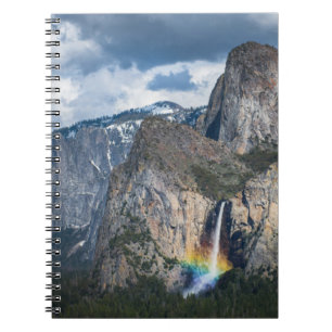 Waterfalls Bridal Veil Falls Yosemite California Notebook