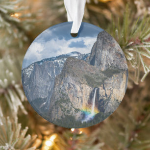Waterfalls   Bridal Veil Falls Yosemite California Ornament