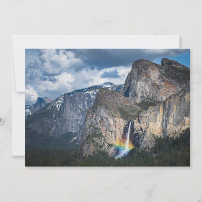Waterfalls | Bridal Veil Falls Yosemite California Thank You Card (Front)