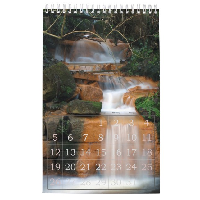 Waterfalls Calendar (Jul 2026)