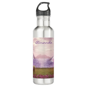 Waterfalls & Cherry Trees around a Lake 710 Ml Water Bottle