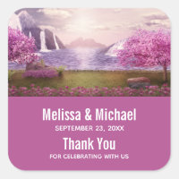 Waterfalls & Cherry Trees around a Lake Wedding