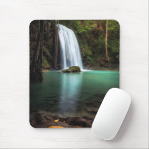 Waterfalls Erawan Waterfall, Thailand Mouse Mat