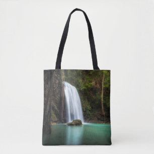 Waterfalls Erawan Waterfall, Thailand Tote Bag