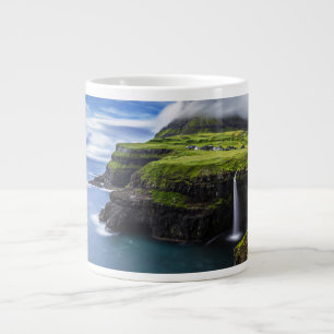 Waterfalls Faroe Islands, Denmark Large Coffee Mug