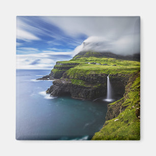 Waterfalls Faroe Islands, Denmark Magnet