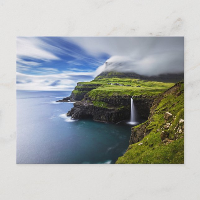 Waterfalls | Faroe Islands, Denmark Postcard (Front)