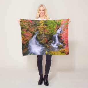 Waterfalls   Faucet Waterfalls Nikko Japan Fall Fleece Blanket