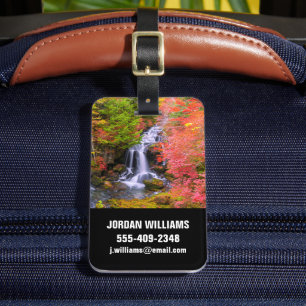 Waterfalls   Faucet Waterfalls Nikko Japan Fall Luggage Tag