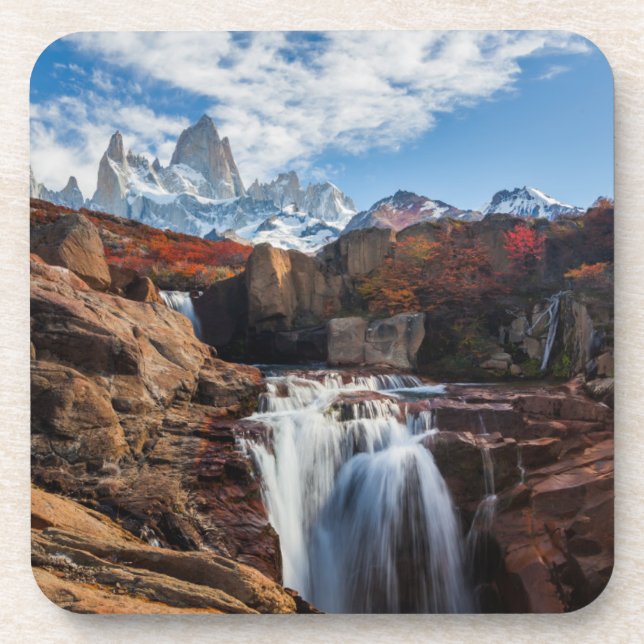 Waterfalls | Fitz Roy Mountain, Argentina Coaster (Front)
