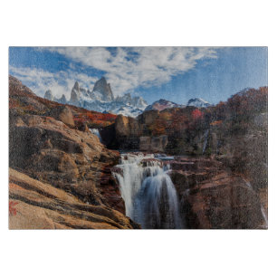 Waterfalls Fitz Roy Mountain, Argentina Cutting Board
