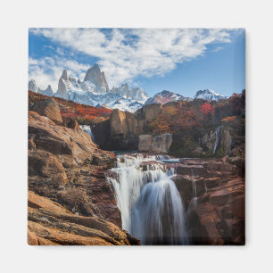 Waterfalls Fitz Roy Mountain, Argentina Magnet