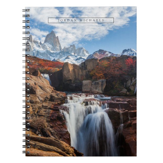 Waterfalls | Fitz Roy Mountain, Argentina Notebook (Front)