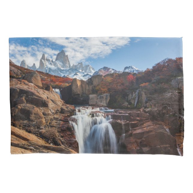 Waterfalls | Fitz Roy Mountain, Argentina Pillowcase (Front)