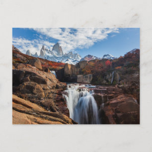 Waterfalls   Fitz Roy Mountain, Argentina Postcard