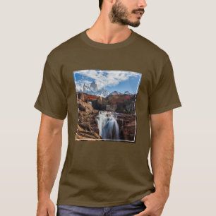 Waterfalls Fitz Roy Mountain, Argentina T-Shirt