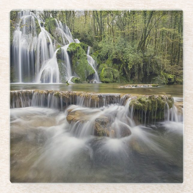 Waterfalls Glass Coaster (Front)