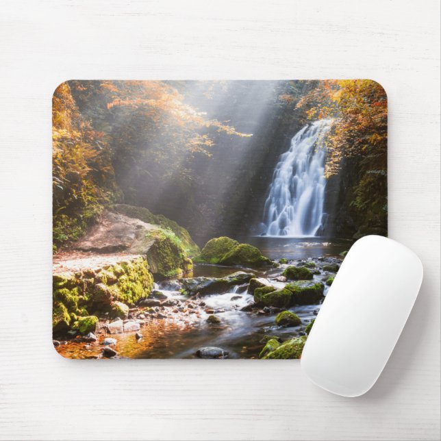 Waterfalls | Gleno, Northern Ireland Mouse Mat (With Mouse)