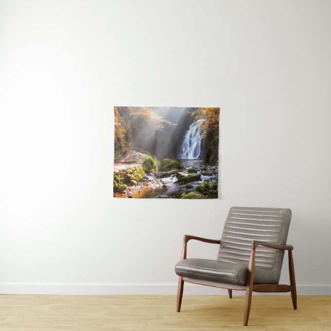 Waterfalls | Gleno, Northern Ireland Tapestry (In Situ (Horizontal))