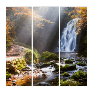 Waterfalls   Gleno, Northern Ireland Triptych