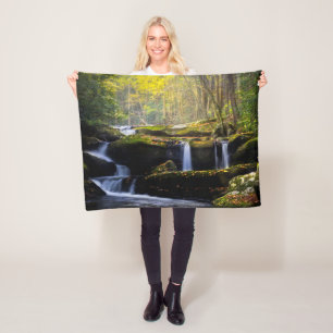 Waterfalls Great Smoky Mountain National Park Fleece Blanket
