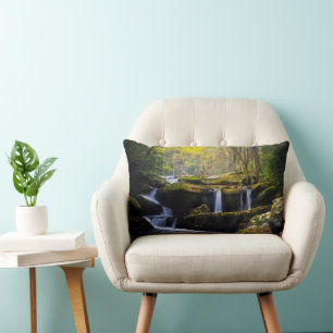 Waterfalls   Great Smoky Mountain National Park Lumbar Cushion