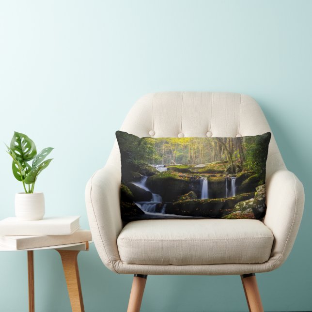 Waterfalls | Great Smoky Mountain National Park Lumbar Cushion (Chair)
