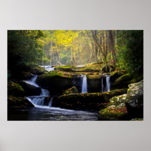 Waterfalls   Great Smoky Mountain National Park Poster