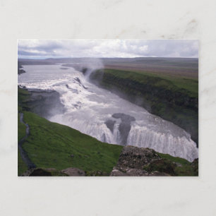 Waterfalls, Gulfoss, Iceland Postcard