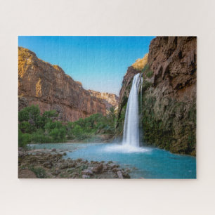 Waterfalls Havasu Falls at Sunset Jigsaw Puzzle