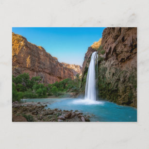 Waterfalls   Havasu Falls at Sunset Postcard